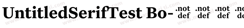 UntitledSerifTest Bo字体转换